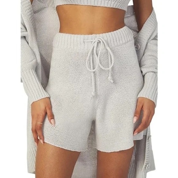 WeWoreWhat x Revolve Pull On Sweater Short in Grey Cozy Stretch Size Medium - Picture 1 of 5